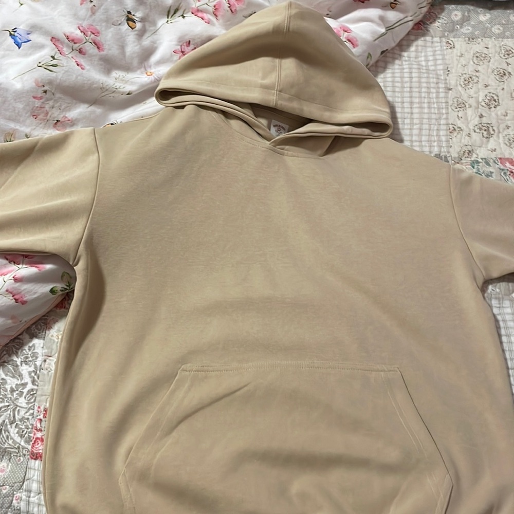 Beige cream hoodie
